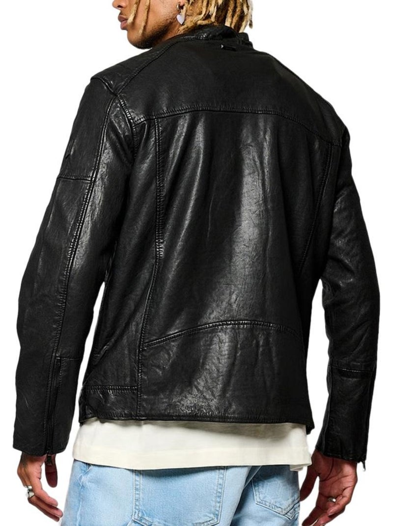 Veste en Cuir Homme Kaporal Noir - Kiabi