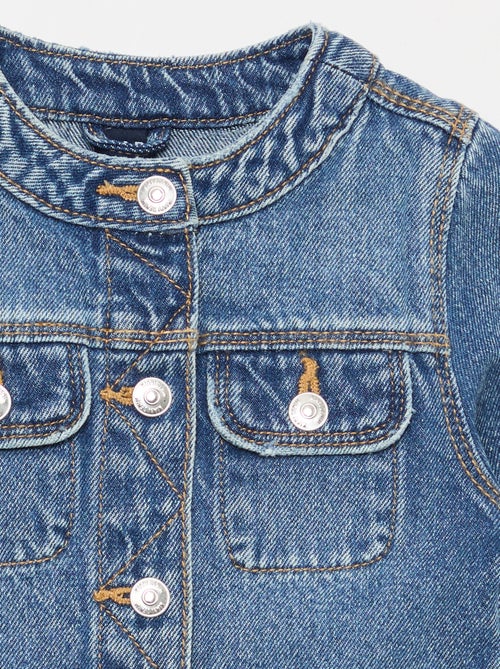 Veste en denim à col rond - Kiabi Veste en denim à col rond - Kiabi