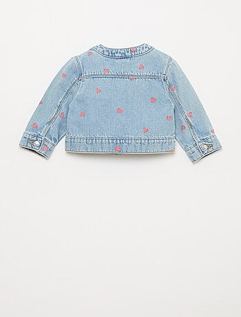 Veste en denim à col rond