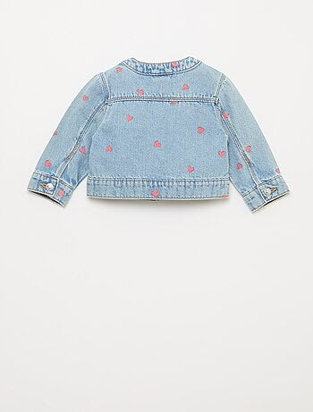 Veste en denim à col rond