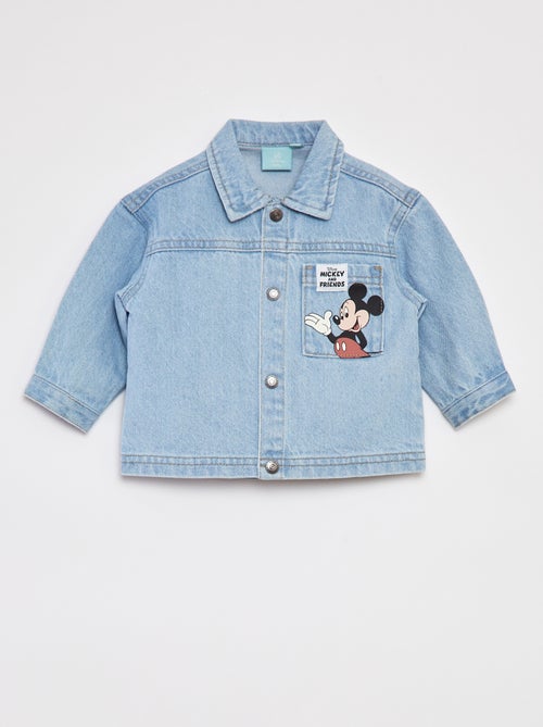 Veste en denim avec imprimé 'Disney' 'Mickey' - Kiabi