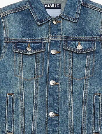 Veste en denim avec ouverture boutonnée