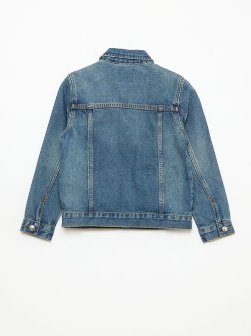 Veste en denim avec ouverture boutonnée - Kiabi