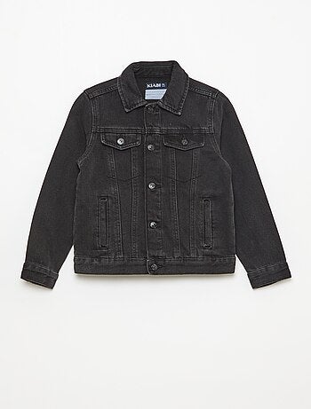 Veste en denim avec ouverture boutonnée