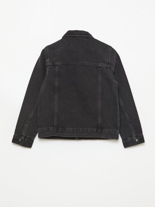 Veste en denim avec ouverture boutonnée - Kiabi