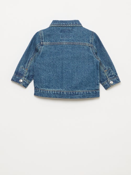 Veste en denim avec ouverture pressionnée - Kiabi