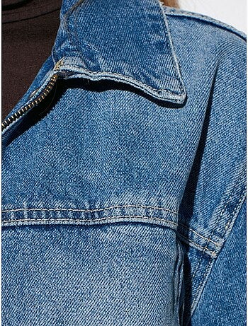 Veste en denim ceinturée pour femme dilvin