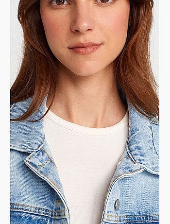 Veste en denim courte femme dilvin