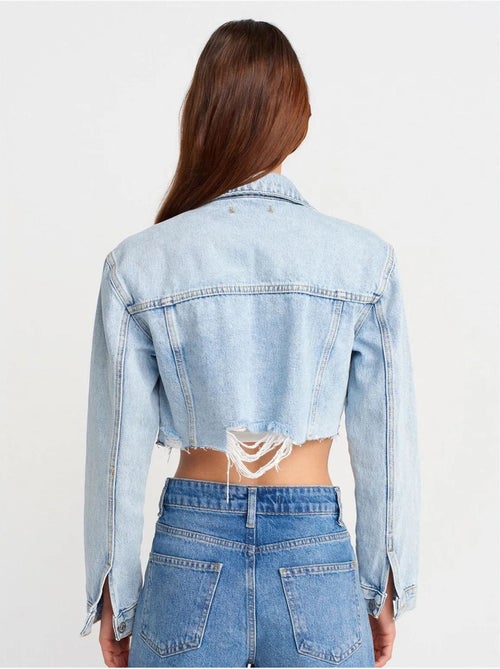Veste en denim courte femme dilvin - Kiabi Veste en denim courte femme dilvin - Kiabi
