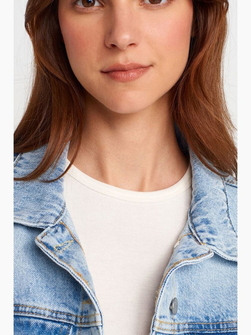 Veste en denim courte femme dilvin Bleu clair - Kiabi