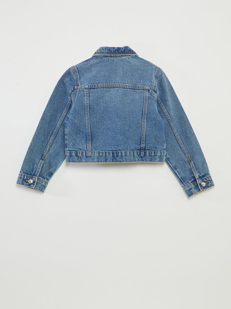 Veste en denim cropped BLEU - Kiabi