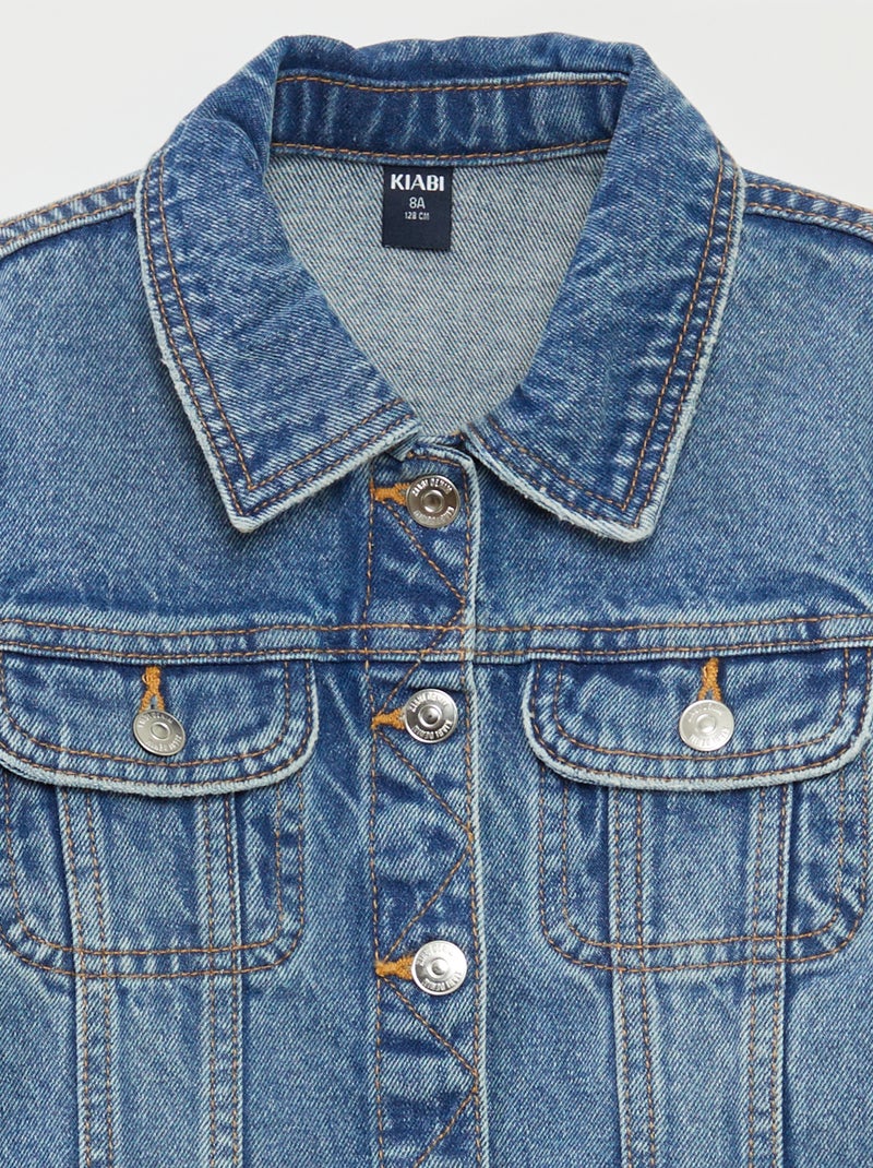 Veste en denim cropped BLEU - Kiabi