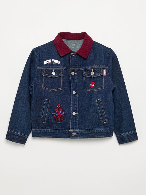 Veste en denim 'Marvel' 'Spiderman' avec col contrasté - Kiabi