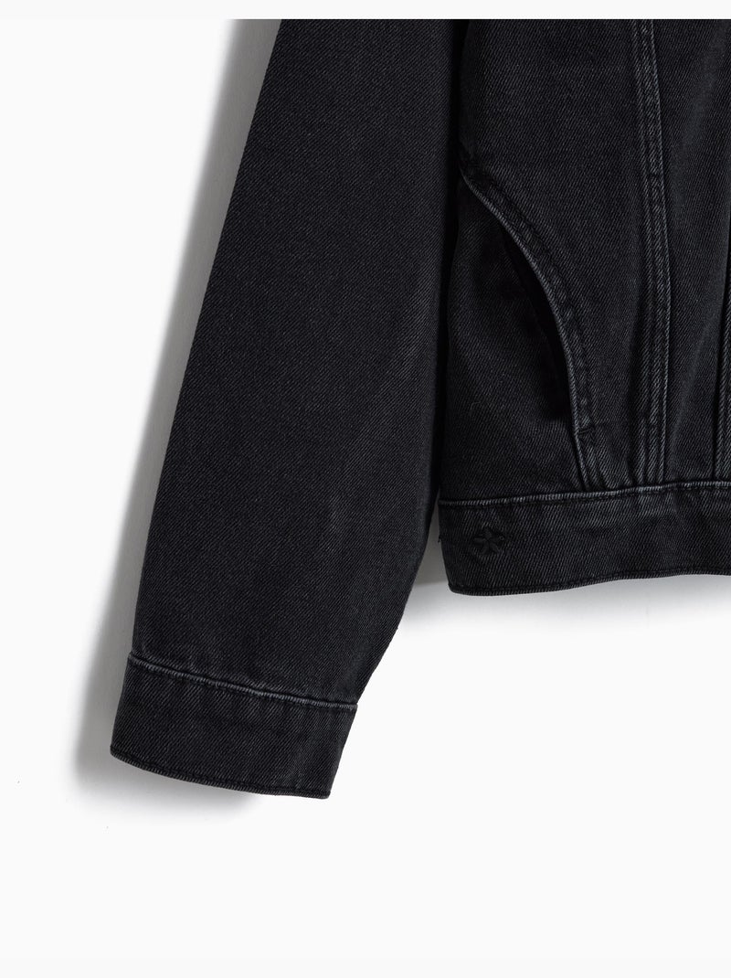 Veste en denim, mo fashion Noir - Kiabi