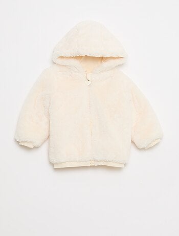 Veste en fausse fourrure à capuche
