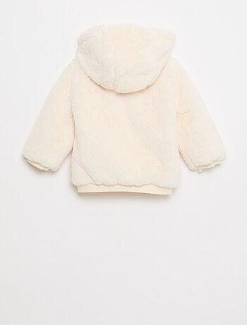 Veste en fausse fourrure à capuche