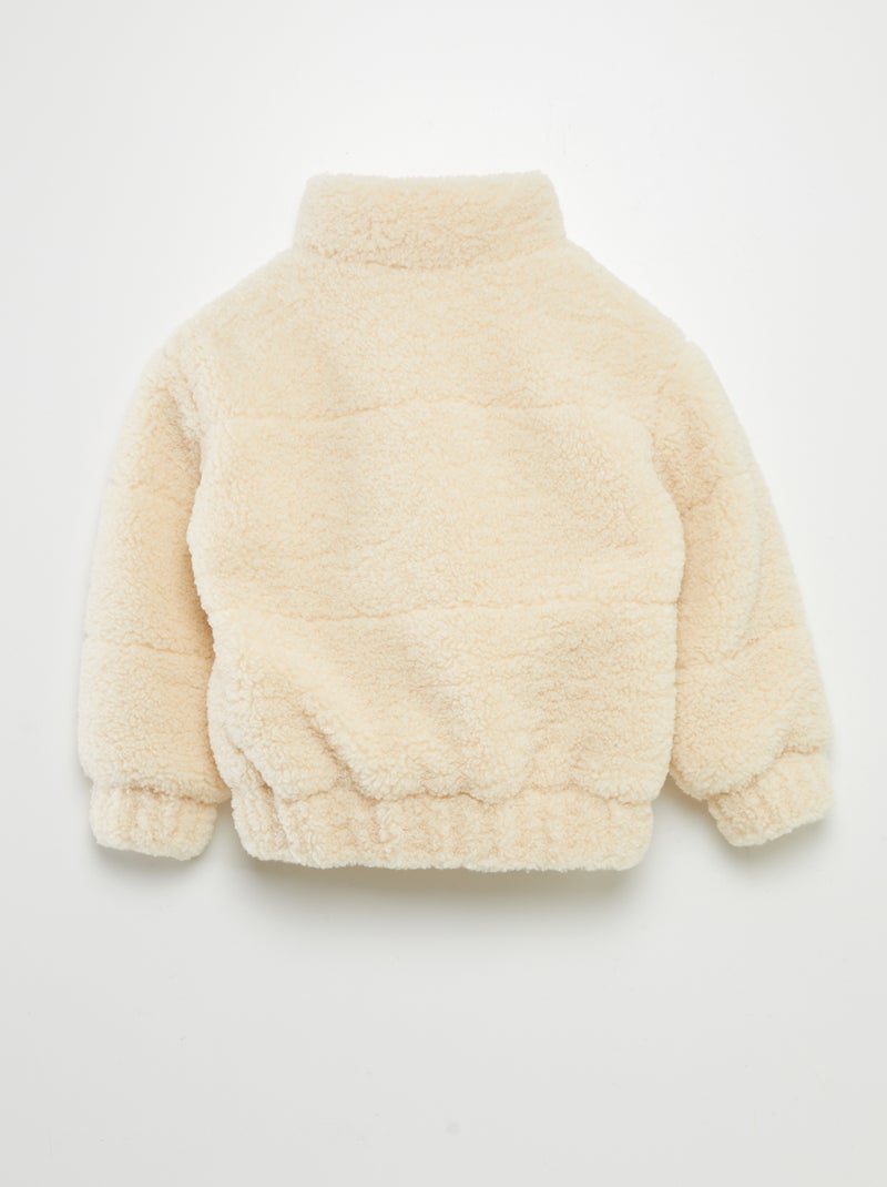 Veste en fausse fourrure Blanc - Kiabi