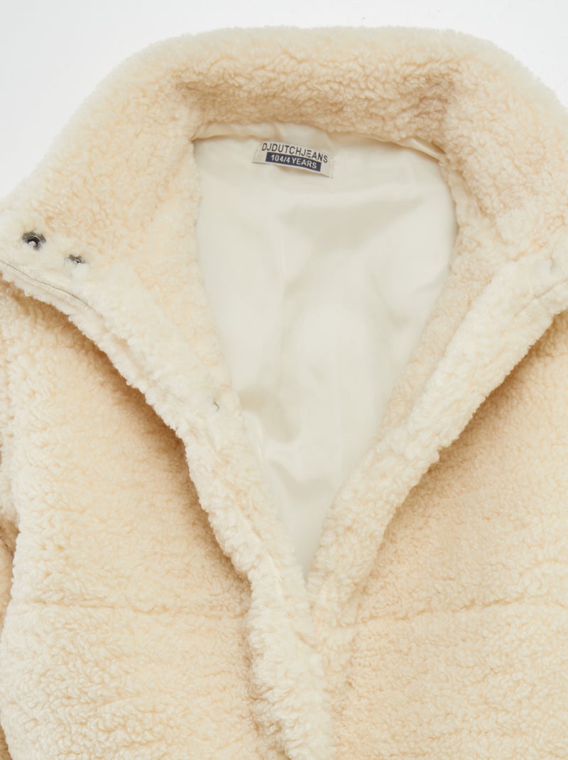Veste en fausse fourrure Blanc - Kiabi
