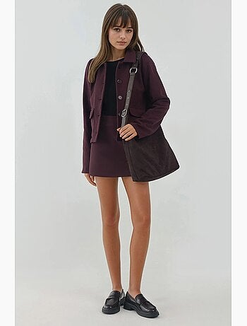 Veste en gabardine texturée avec fermeture à boutons hiccup