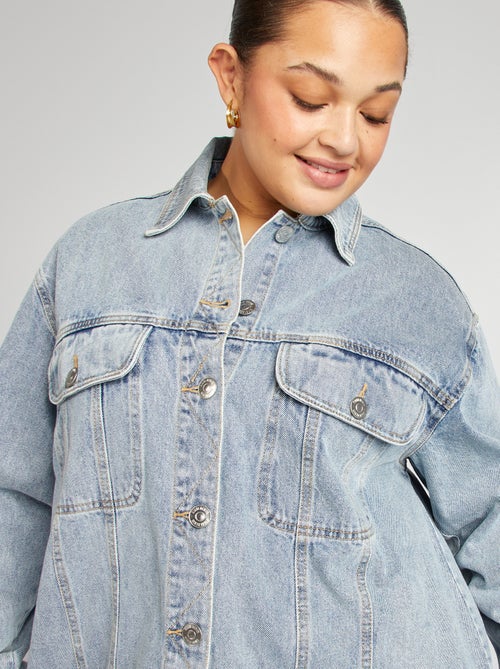 Veste en jean à manches longues - Kiabi