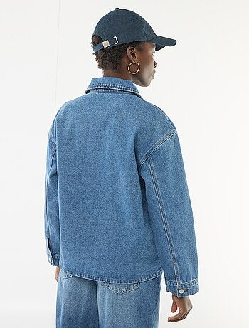 Veste en jean à poches plaquées