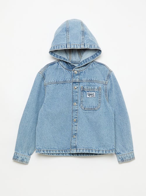 Veste en jean avec capuche - Kiabi