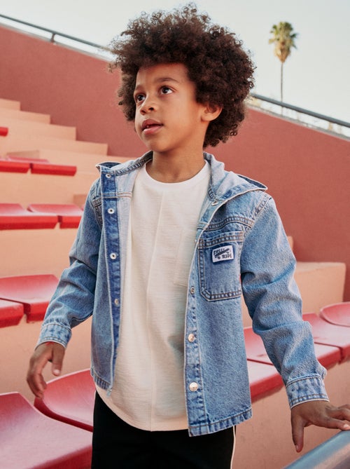 Veste en jean avec capuche - Kiabi