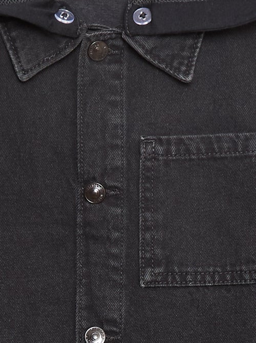 Veste en jean avec capuche - Kiabi