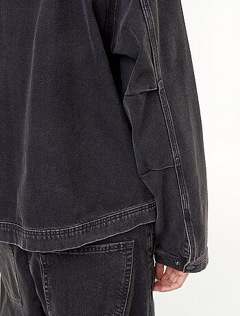 Veste en jean avec col en velours côtelé