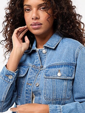 Veste en jean avec poches à rabat