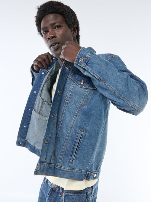 Veste en jean avec poches poitrine - Kiabi