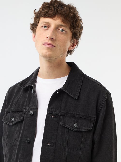 Veste en jean avec poches poitrine - Kiabi