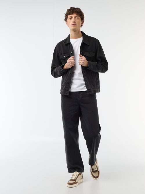 Veste en jean avec poches poitrine - Kiabi