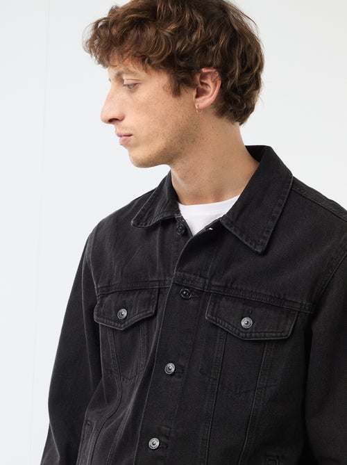 Veste en jean avec poches poitrine - Kiabi