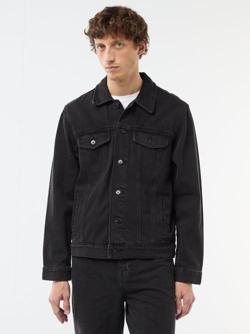 Veste en jean avec poches poitrine - Kiabi