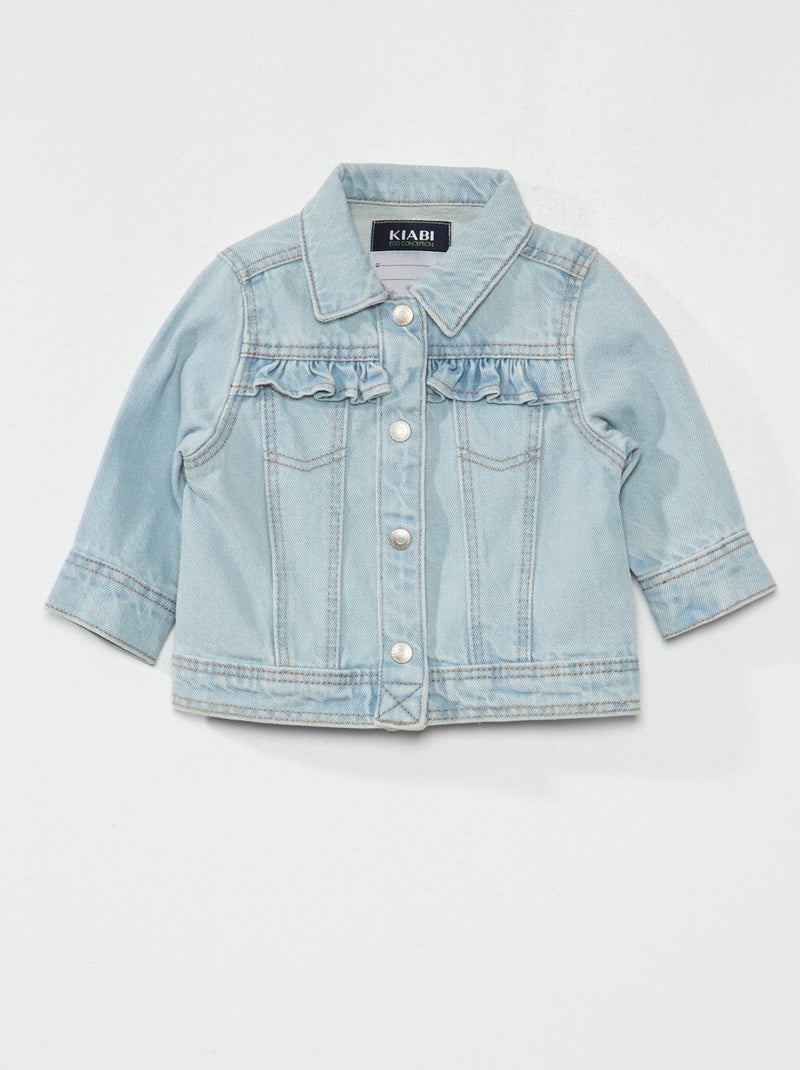 Veste en jean avec volants Bleu - Kiabi