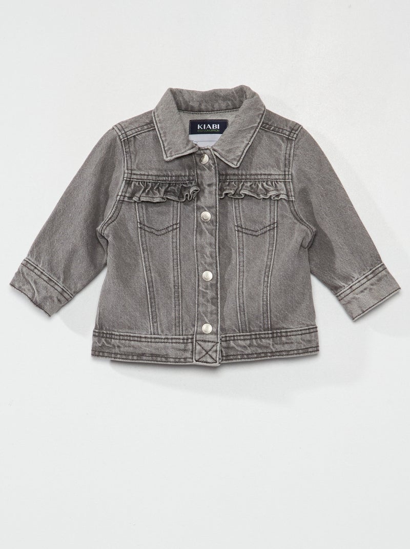 Veste en jean avec volants Bleu - Kiabi