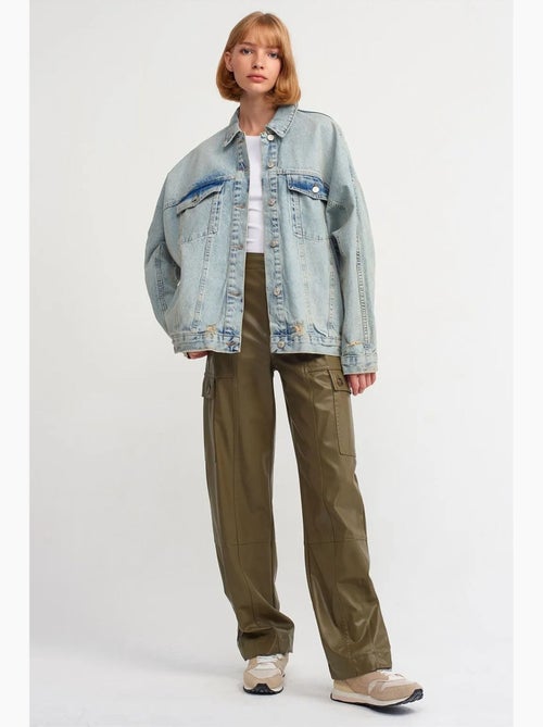 Veste en jean boutonnée dilvin - Kiabi