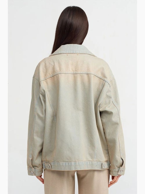 Veste en jean boutonnée dilvin - Kiabi
