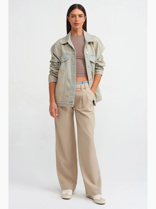 Veste en jean boutonnée dilvin - Kiabi