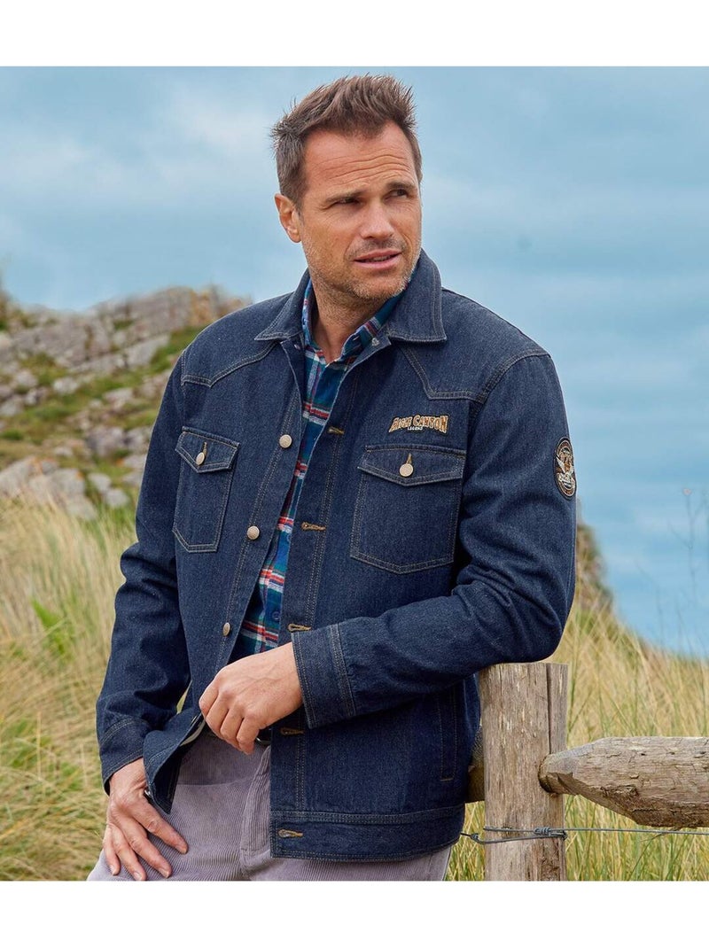 Veste en jean eagle canyon   - atlas for men Bleu foncé - Kiabi