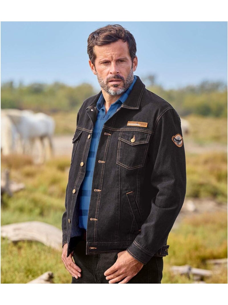 Veste en jean eagle canyon   - atlas for men Noir - Kiabi