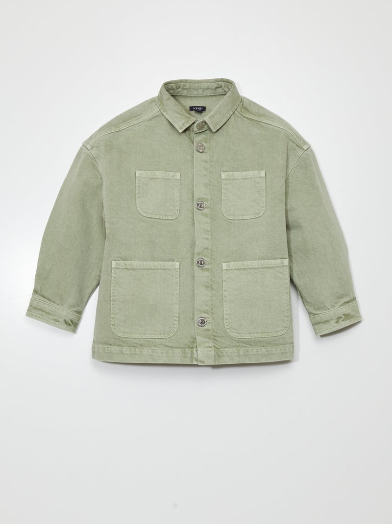 Veste en jean Kaki - Kiabi