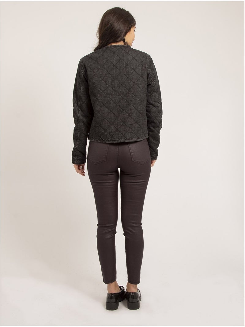 Veste en jean matelassée umani gris anthracite - Kiabi