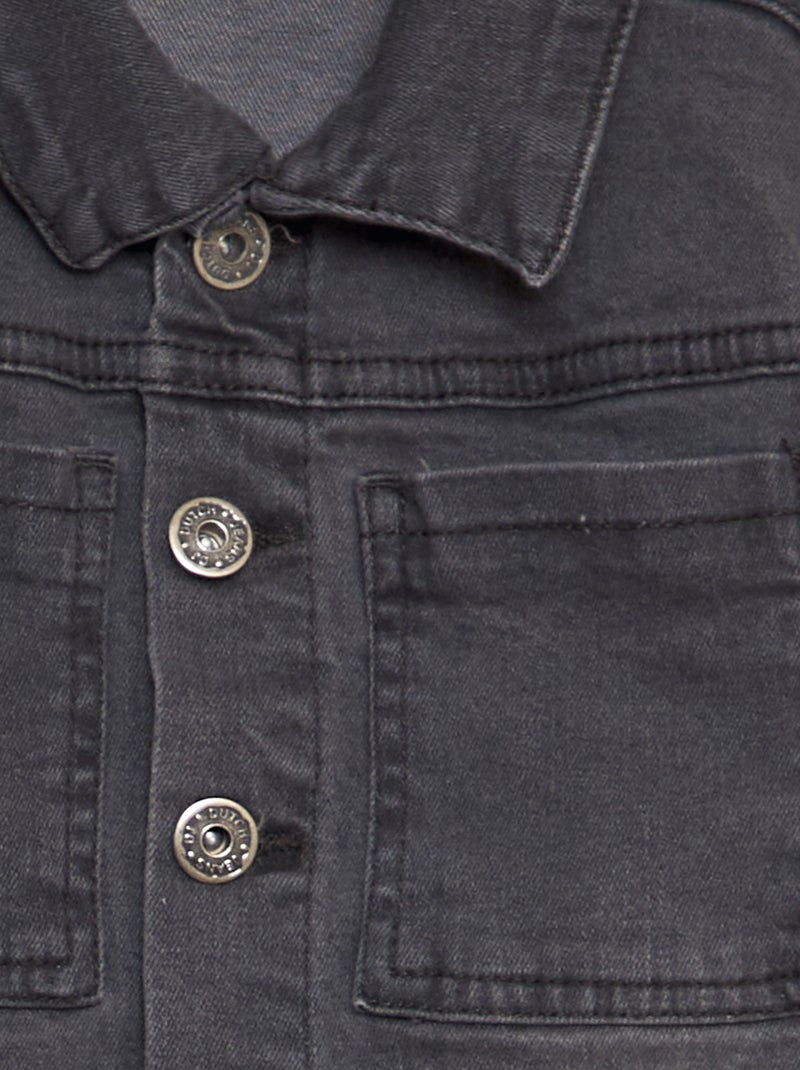 Veste en jean Noir - Kiabi