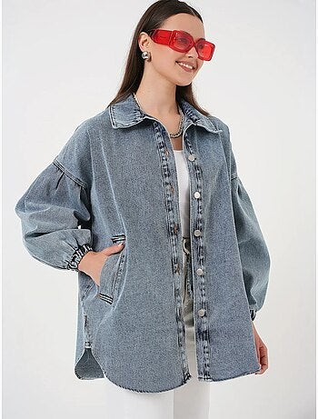 Veste en jean oversize à col chemise bdart