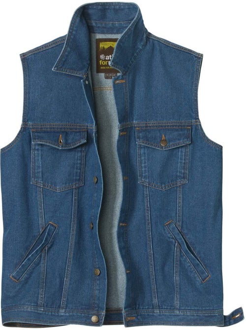 Veste en Jean Sans Manches - ATLAS FOR MEN - Kiabi Veste en Jean Sans Manches - ATLAS FOR MEN - Kiabi