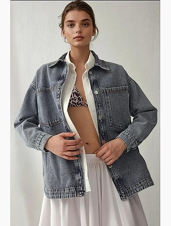 Veste en jean surdimensionnée à double poche bdart