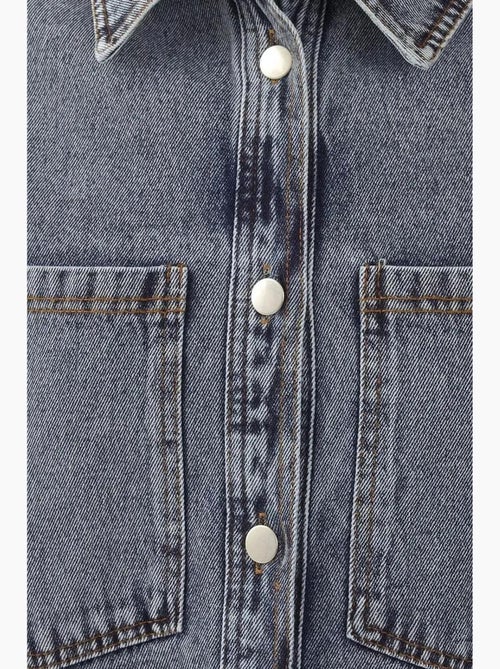 Veste en jean surdimensionnée à double poche bdart - Kiabi Veste en jean surdimensionnée à double poche bdart - Kiabi