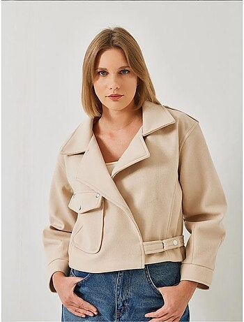 Veste en laine à poche unique lucci